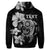 Custom Hibiscus Plumeria Mix Polynesian Turtle Hoodie Gray - Polynesian Pride