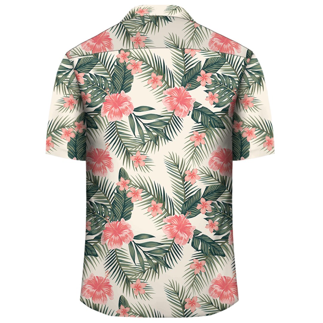 Hibiscus Plumeria Tropical Red Hawaiian Shirt - Polynesian Pride