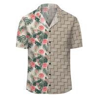 Hibiscus Plumeria Tropical Red Lauhala Moiety Hawaiian Shirt - Polynesian Pride