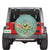 Hibiscus Turtle Swimming Spare Tire Cover AH Black - Polynesian Pride