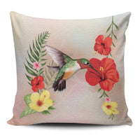 Hibiscus Bird Pillow Covers One Size Zippered Pillow Case 18"x18"(Twin Sides) Art - Polynesian Pride