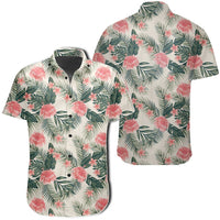 Hawaiian Shirt - Hibiscus Plumeria Tropical Red Shirt Unisex Black - Polynesian Pride