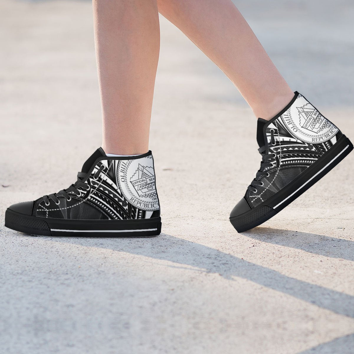 Palau High Top Shoes - Cross Style - Polynesian Pride