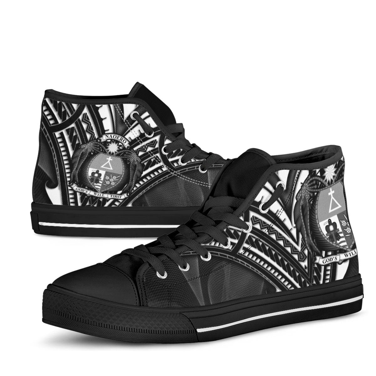 Nauru High Top Shoes - Cross Style - Polynesian Pride