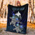 Papua New Guinea Polynesian Premium Blanket - Blue Turtle Couple - Polynesian Pride