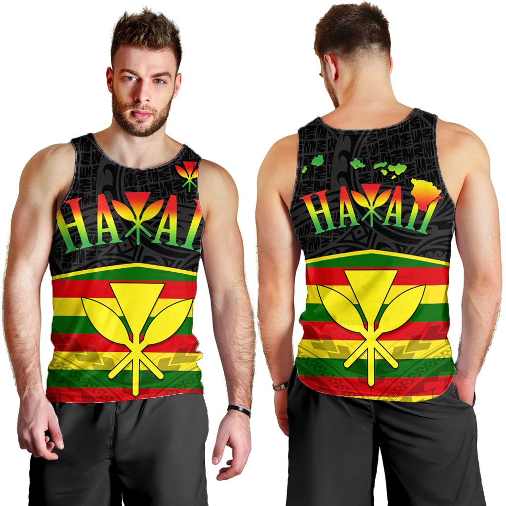 Kanaka Maoli Polynesian Men's Tank Top - 3CL - AH Black - Polynesian Pride