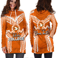 (Custom Personalised) Tailulu College Hoodie Dress Orange Style LT6 - Polynesian Pride
