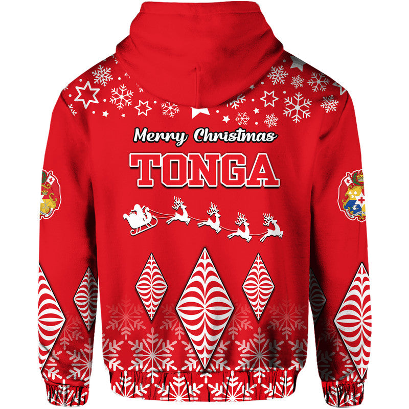 Tonga Kupesi Ngatu Merry Christmas Hoodie LT9 - Polynesian Pride