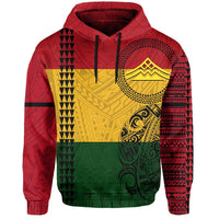 Polynesian Kakau Mauna Kea Protectors Kanaka Flag Hawaii Hoodie - Polynesian Pride