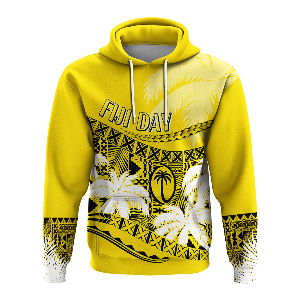 Custom Fiji Day Hoodie Flying Fijians Masi Kesa Style Gold LT7 Gold - Polynesian Pride