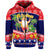 Custom Hawaii Santa Kalikimaka Palm and Hibiscus Christmas Vibe Hoodie LT9 Zip Hoodie Red - Polynesian Pride