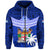 Fiji Coat of Arms Hoodie Polynesian Tapa Palm Tree LT9 Zip Hoodie Blue - Polynesian Pride