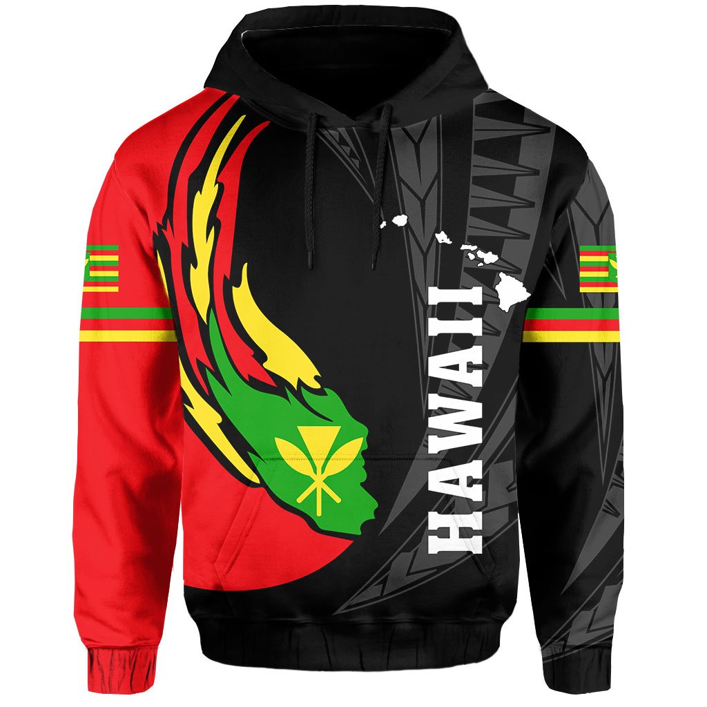 Hawaii Polynesian Kanaka Map Hoodie Ball Style Ver 2.0 - Polynesian Pride