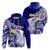 American Samoa Custom Hoodie Bald Eagle LT7 Pullover Hoodie Blue - Polynesian Pride