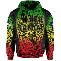 American Samoa Reggae Hoodie Gel Style - Polynesian Pride