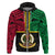 Vanuatu Hoodie Tribal Vanuatu Coat of Arms Flag Style LT9 Zip Hoodie Black - Polynesian Pride