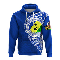 Custom Vanuatu Malampa Province Hoodie Malampa Emblem LT7 Unisex Blue - Polynesian Pride