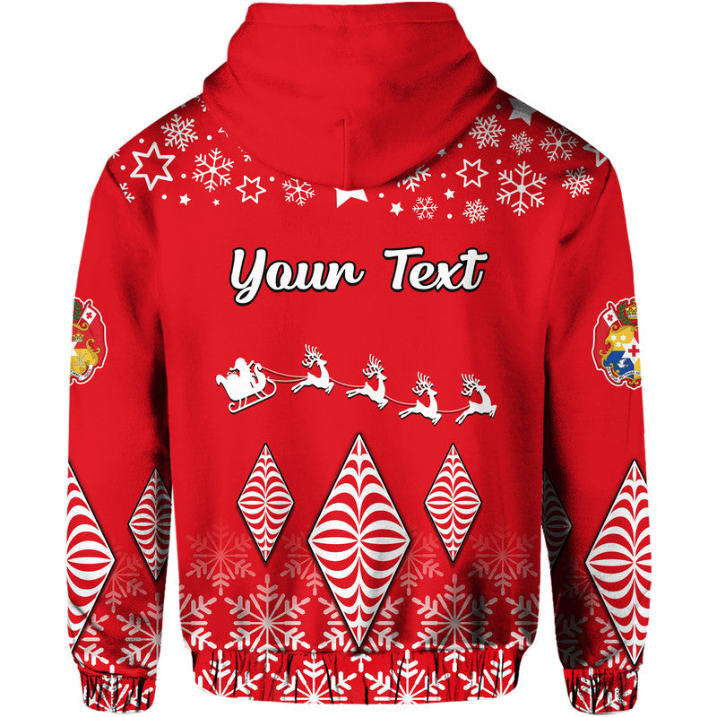 Custom Tonga Kupesi Ngatu Merry Christmas Hoodie LT9 - Polynesian Pride