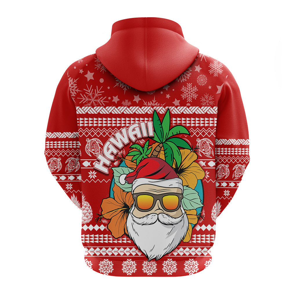 Hawaii Christmas Hoodie Mele Kalikimaka Tropical Santa LT7 - Polynesian Pride