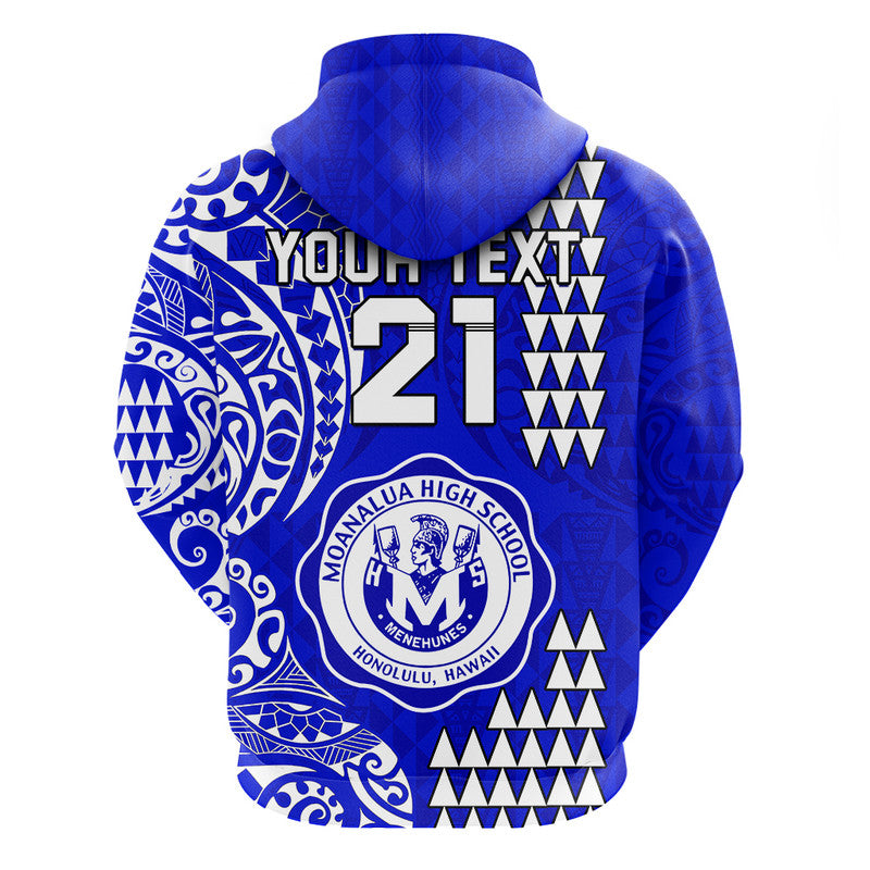 Custom Hawaii Moanalua High School Hoodie Tribal Kakau LT9 - Polynesian Pride