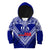 (Customize Personalize) Toa Samoa RLS Warriors Siva Tau KID Hoodie LT7 Blue - Polynesian Pride