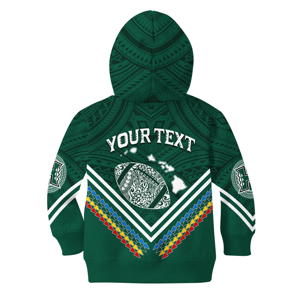 Personalised Hawaii Rainbow Warriors Hoodie KID Simple Style LT7 - Polynesian Pride