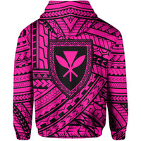 Polynesian Protect Mauna Kea Kanaka Maoli Hawaii Zip Hoodie Pink Quarter Style - Polynesian Pride
