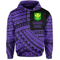 Polynesian Protect Mauna Kea Kanaka Maoli Hawaii Hoodie Purple Quarter Style - Polynesian Pride