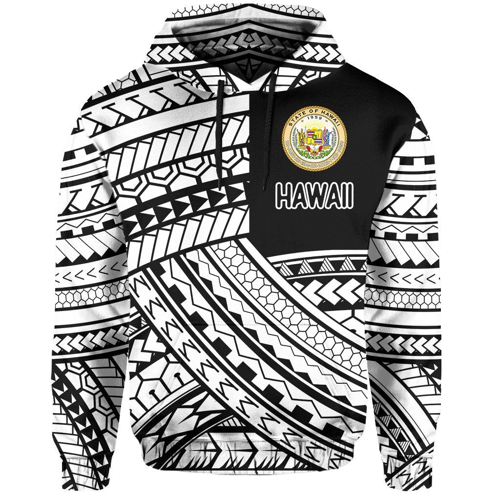 Polynesian Protect Mauna Kea Kanaka Maoli Hawaii Hoodie White Quarter Style - Polynesian Pride
