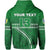 Custom Cook Islands Rugby Hoodie Simple Style Green Custom Text and Number - Polynesian Pride