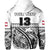 Custom Tahiti Rugby Hoodie Marvelous Version White Custom Text and Number - Polynesian Pride