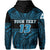 Custom Polynesian Rugby Hoodie Love Blue Custom Text and Number - Polynesian Pride