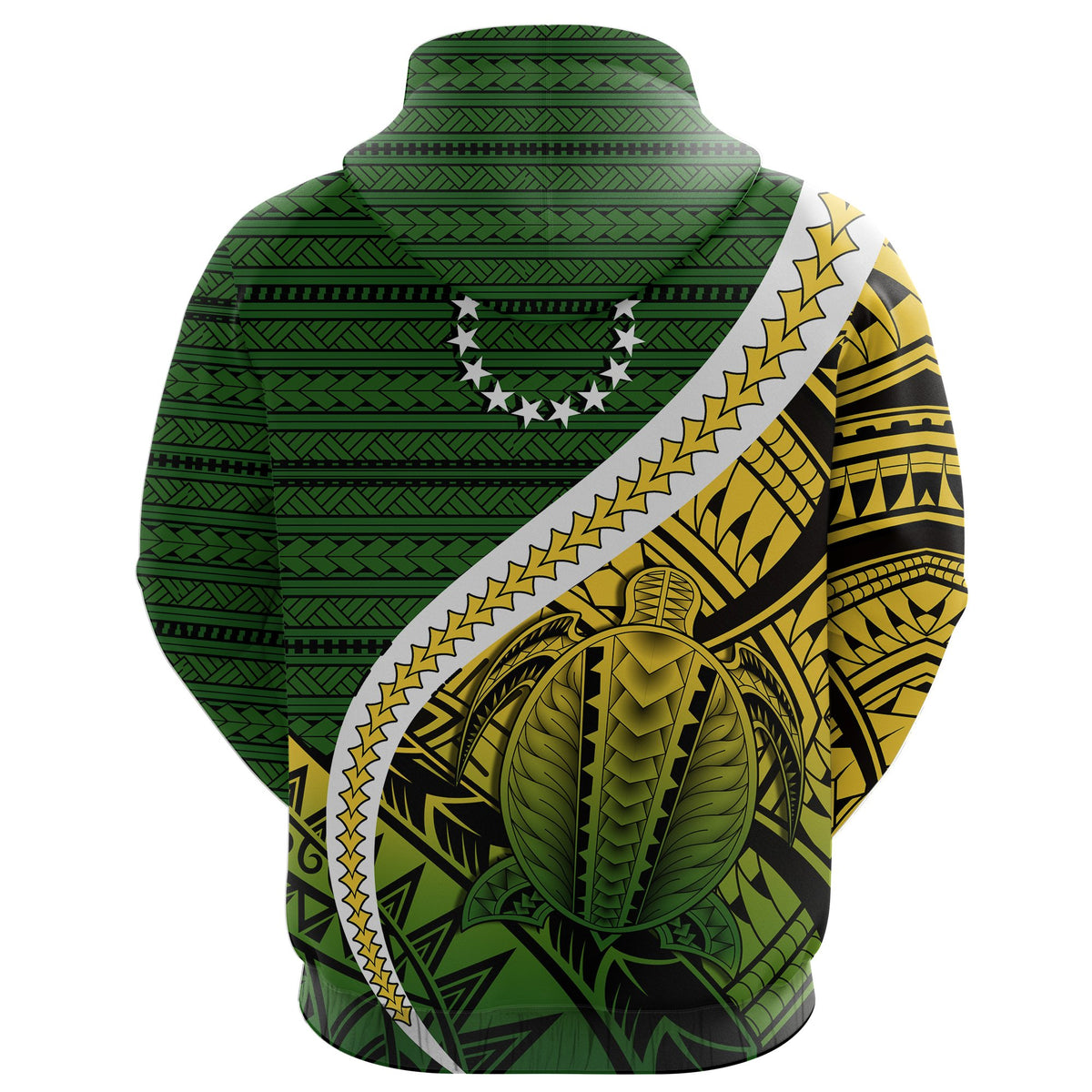 Cook Islands Zip Hoodie Style Turtle Rugby - Polynesian Pride