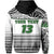 Custom Cook Islands Rugby Hoodie Impressive Version Black Custom Text and Number - Polynesian Pride