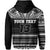 Custom Polynesian Rugby Hoodie With Love Custom Text and Number - Polynesian Pride