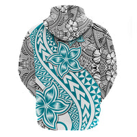 Traditional Polynesian Tribal Tattoo Retro Couple Hoodie Turquoise LT9 - Polynesian Pride