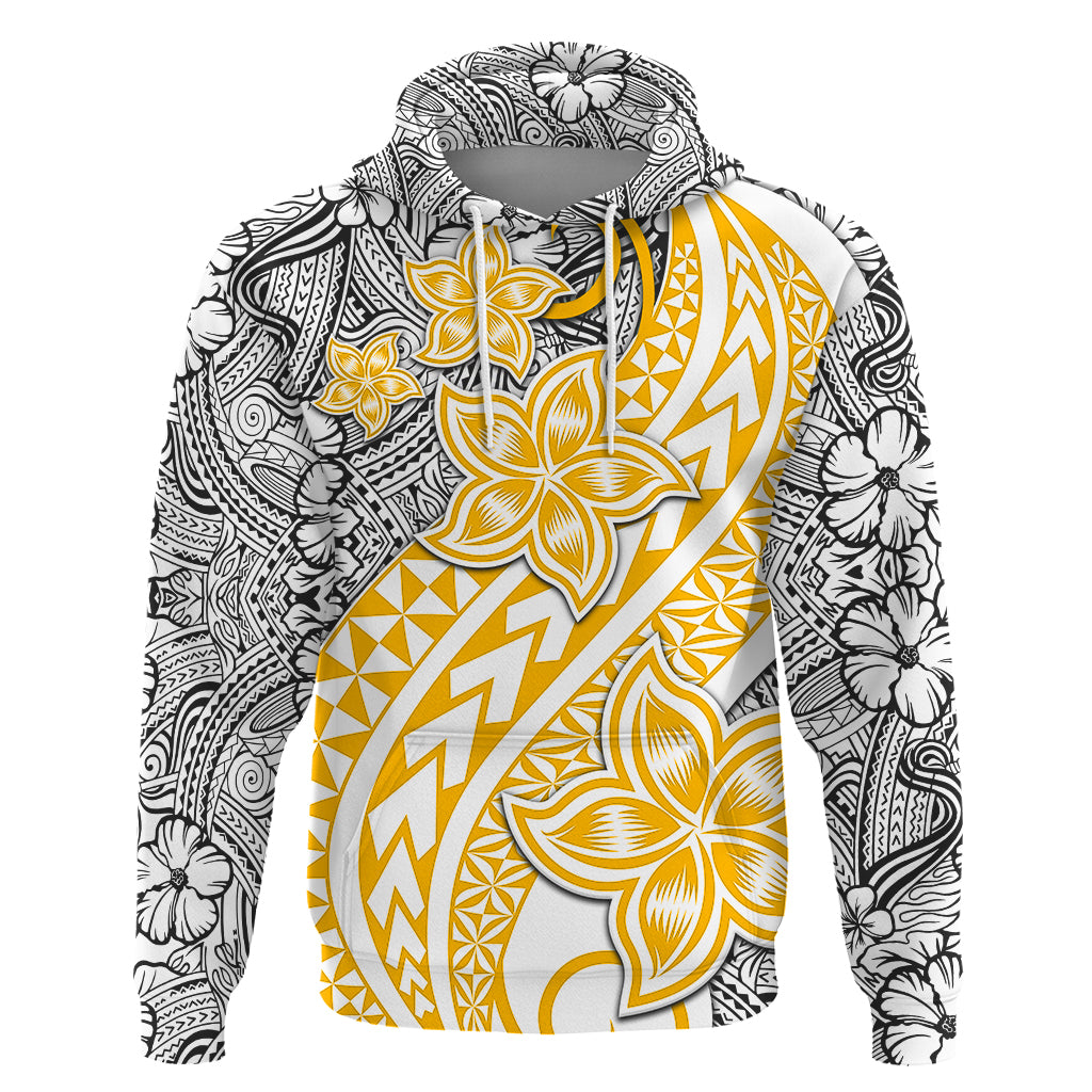 Traditional Polynesian Tribal Tattoo Retro Couple Hoodie Yellow LT9 - Polynesian Pride