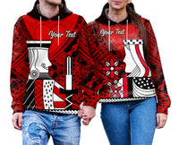 Custom Polynesian Valentine Couple Hoodie Queen and King Heart LT9 - Polynesian Pride
