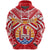 Custom Tahiti Rugby Hoodie Polynesian Coat of Arms and Flag Unisex Red - Polynesian Pride