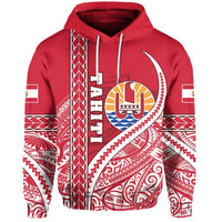 Tahiti Rugby Hoodie Marvelous Version Red Unisex Red - Polynesian Pride