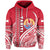 Custom Tahiti Rugby Hoodie Marvelous Version Red Custom Text and Number - Polynesian Pride