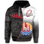 Custom Tahiti Rugby Hoodie Impressive Version Black Custom Text and Number - Polynesian Pride