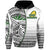 Custom Cook Islands Rugby Hoodie Impressive Version Black Custom Text and Number - Polynesian Pride