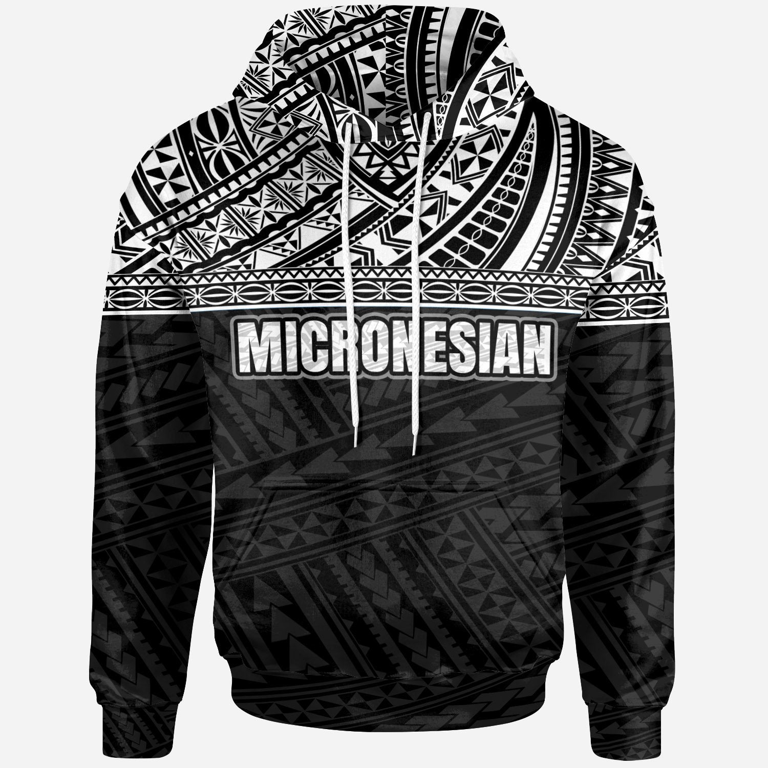 Micronesia Hoodie Black Style Unisex Black - Polynesian Pride
