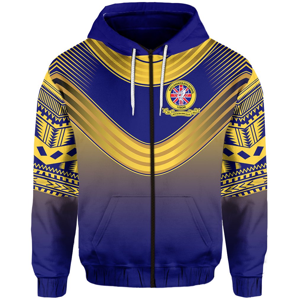 Ratu Kadavulevu Zip Hoodie Version 01 School Unisex Blue - Polynesian Pride