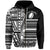 Custom Polynesian Rugby Zip Hoodie With Love Custom Text and Number - Polynesian Pride