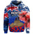 Custom New Zealand ANZAC Day Hoodie Grunge Aotearoa Flag and Red Poppy LT9 Pullover Hoodie Blue - Polynesian Pride