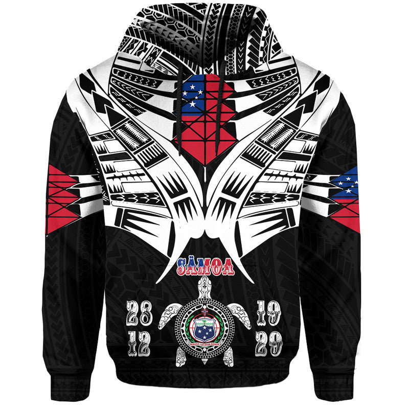 Custom Samoa Black Saturday Hoodie 28 Dec 1929 Visual Arts Black LT9 Black - Polynesian Pride