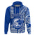 Custom Hawaii Kailua High School Hoodie Tribal Kakau LT9 Pullover Hoodie Blue - Polynesian Pride