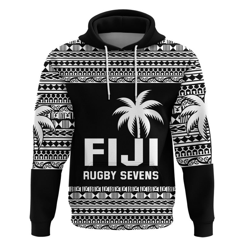 (Custom Text and Number) Fiji Rugby Sevens Hoodie Simple Style LT9 Pullover Hoodie Blue - Polynesian Pride